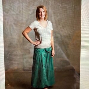 Macabi Adventure skirt, new, tags, teal green, Large Slim.